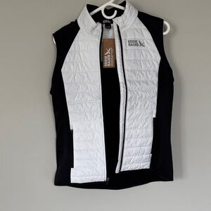 Eddie Bauer Black and White Quilted Vest